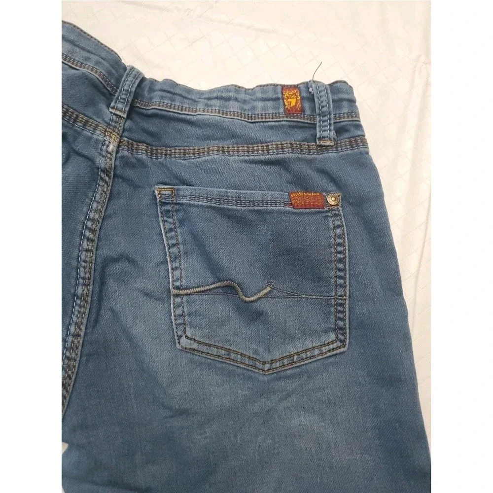 7 For All Mankind Jeans Mens 16 Blue Slimmy Slim Straight Stretch Denim 5-Pocket